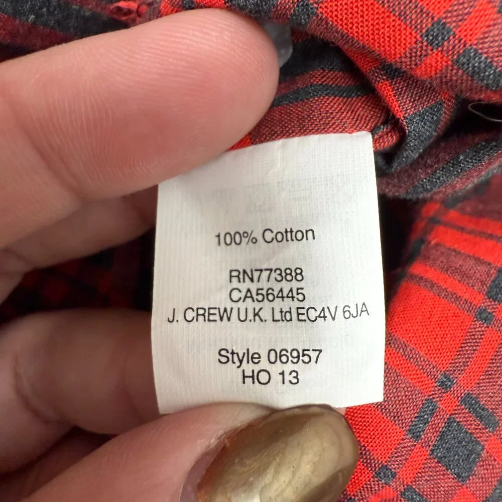 NWOT Men's J. CREW Slim Fit Casual Plaid Button Down Shirt | Size‎ XL